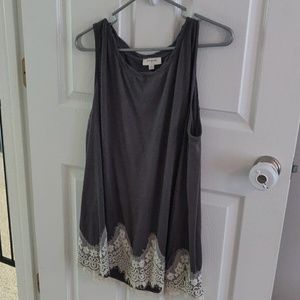 Umgee lace trim tank top